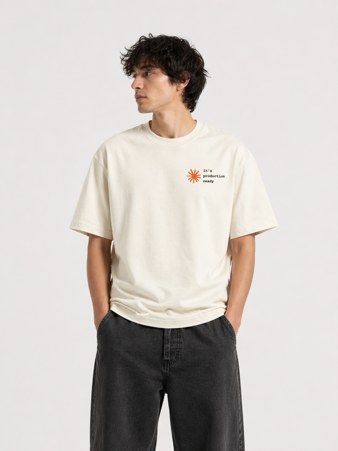 Production Ready Offwhite Unisex Oversized T-shirt