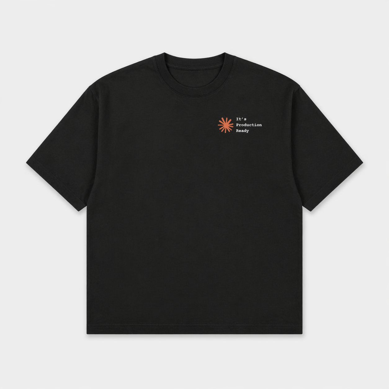 Production Ready Black Oversized T-Shirt