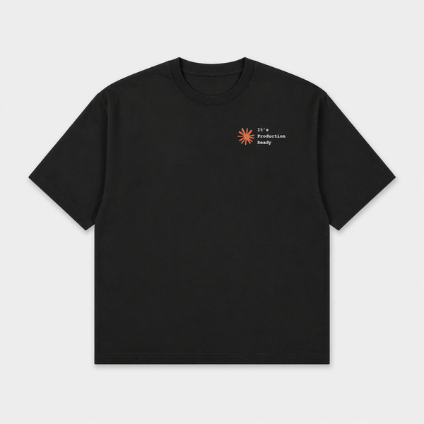 Production Ready Black Oversized T-Shirt