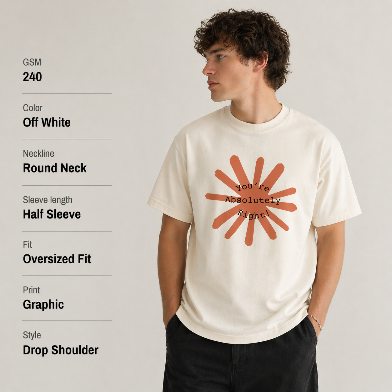 Gen AI Offwhite Oversized T-Shirt